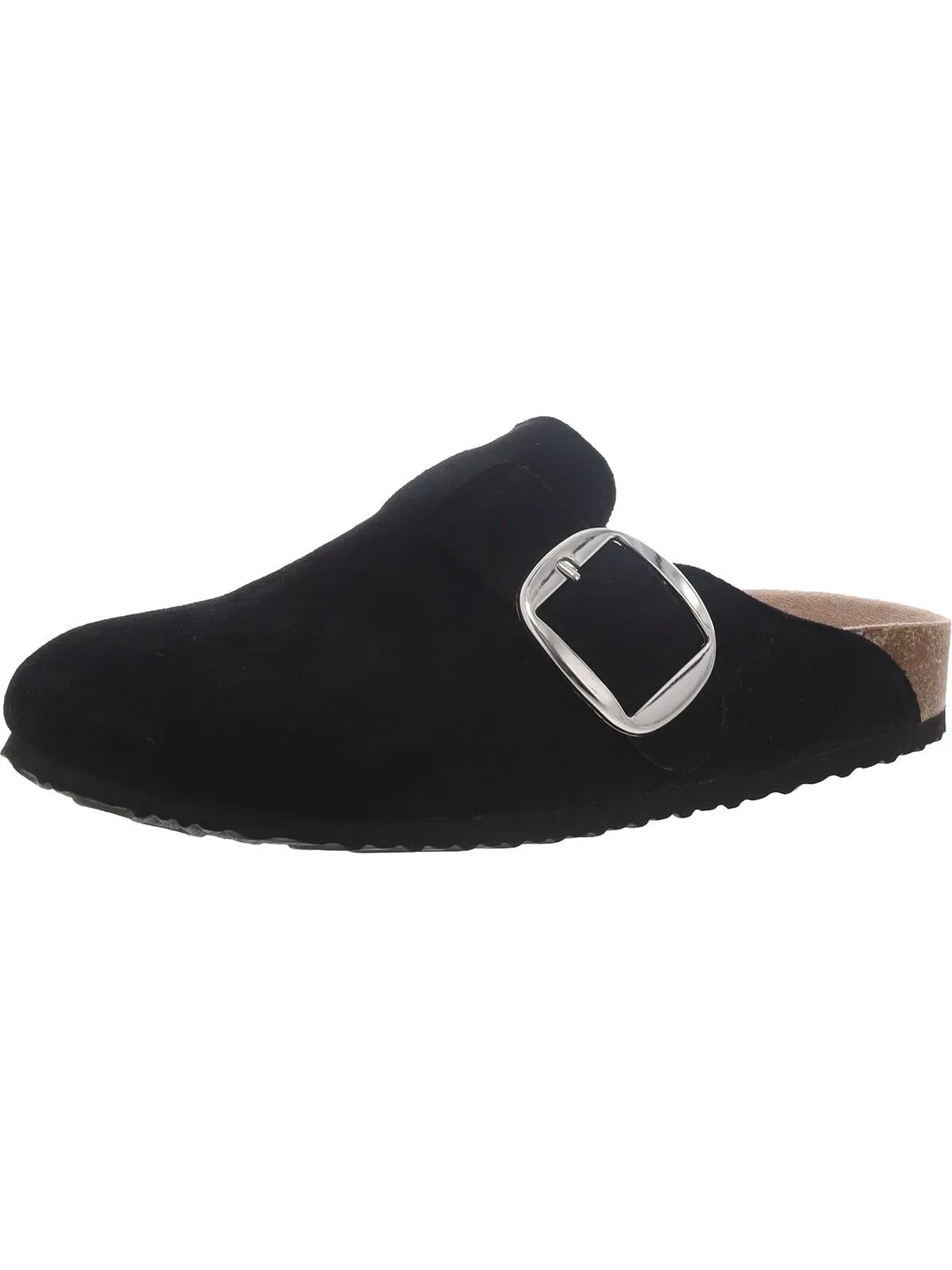Prim Womens Faux Suede Closed Toe Mule Sandals