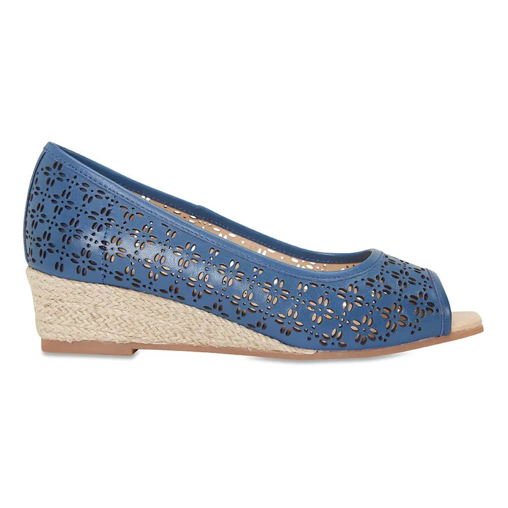 Raine Espadrille in Denim Leather