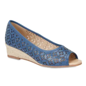 Raine Espadrille in Denim Leather