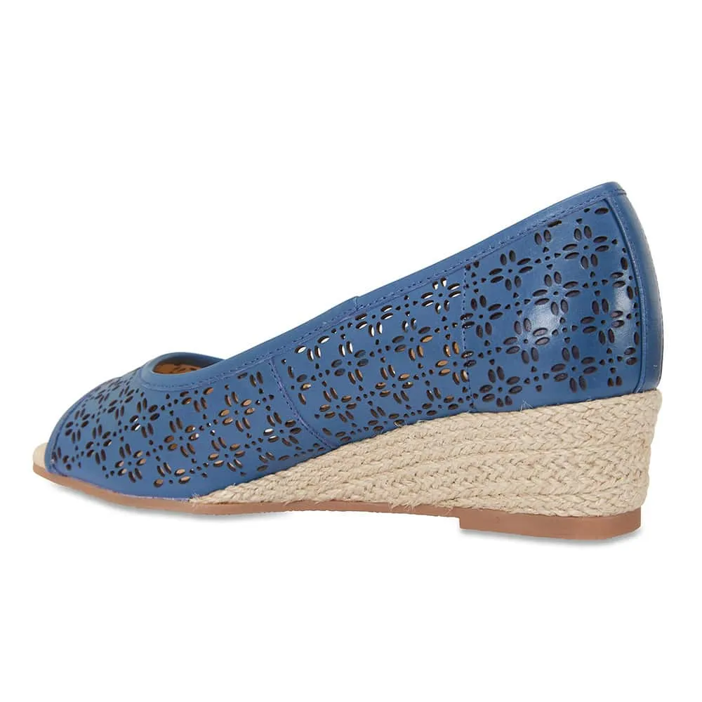 Raine Espadrille in Denim Leather
