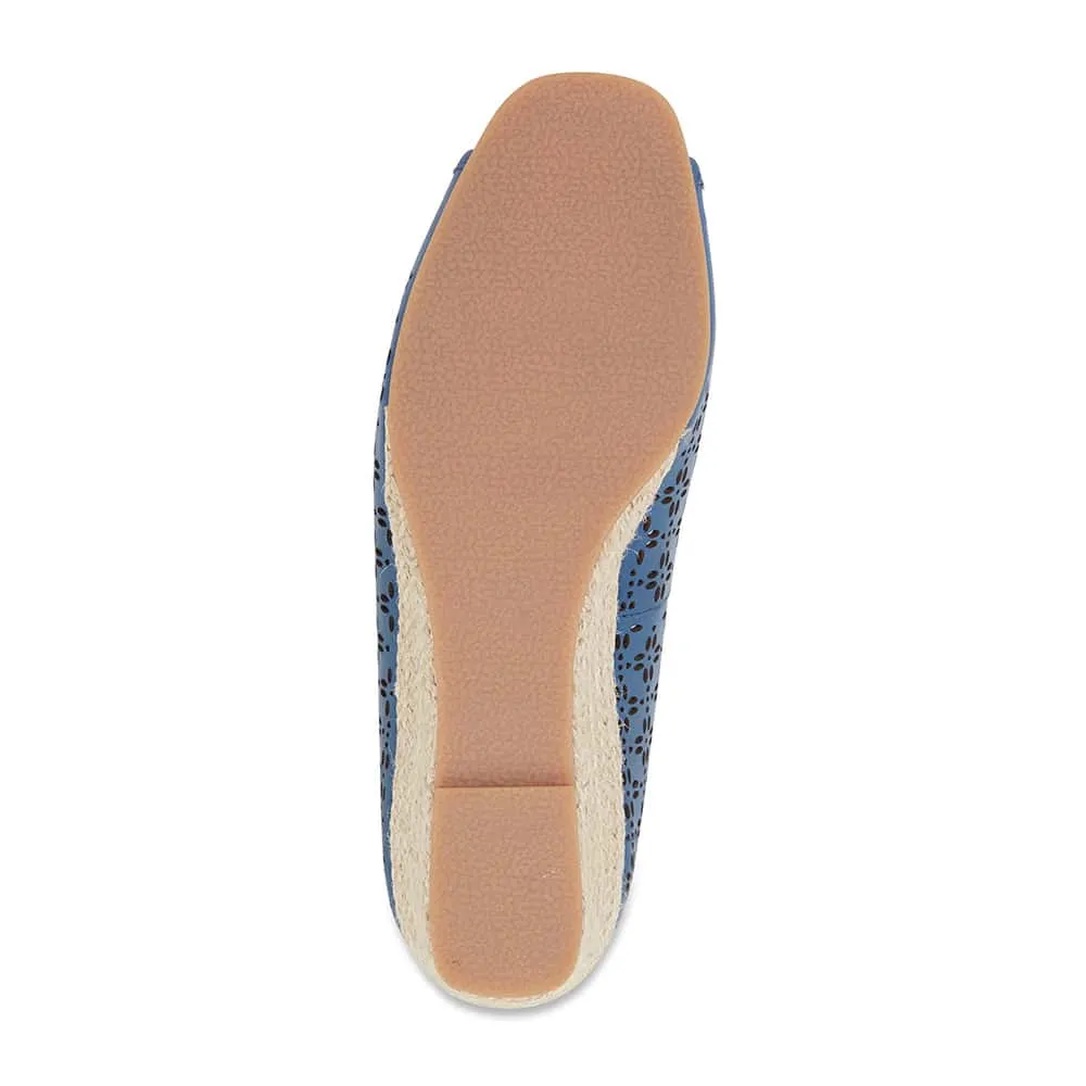 Raine Espadrille in Denim Leather