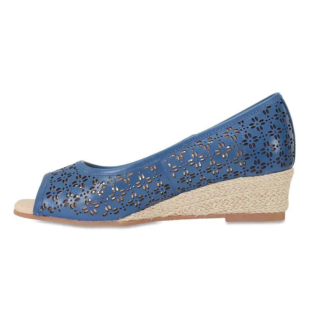 Raine Espadrille in Denim Leather