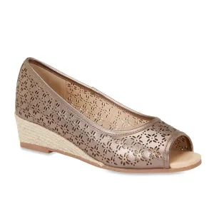 Raine Espadrille in Pewter Leather