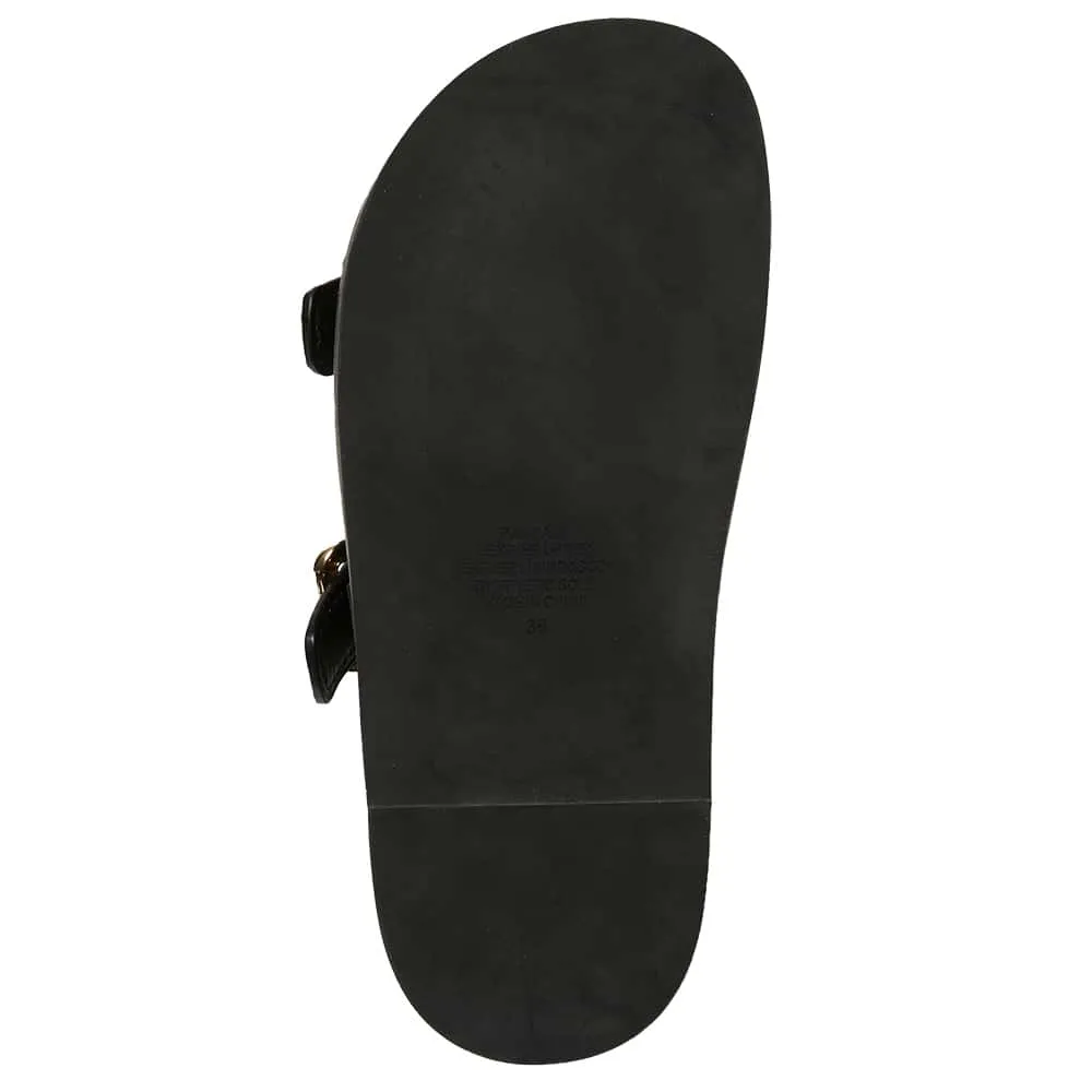 Randall Slide in Black Leather