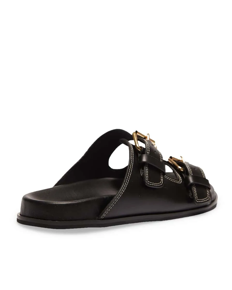 Rascal Slide in Black Leather