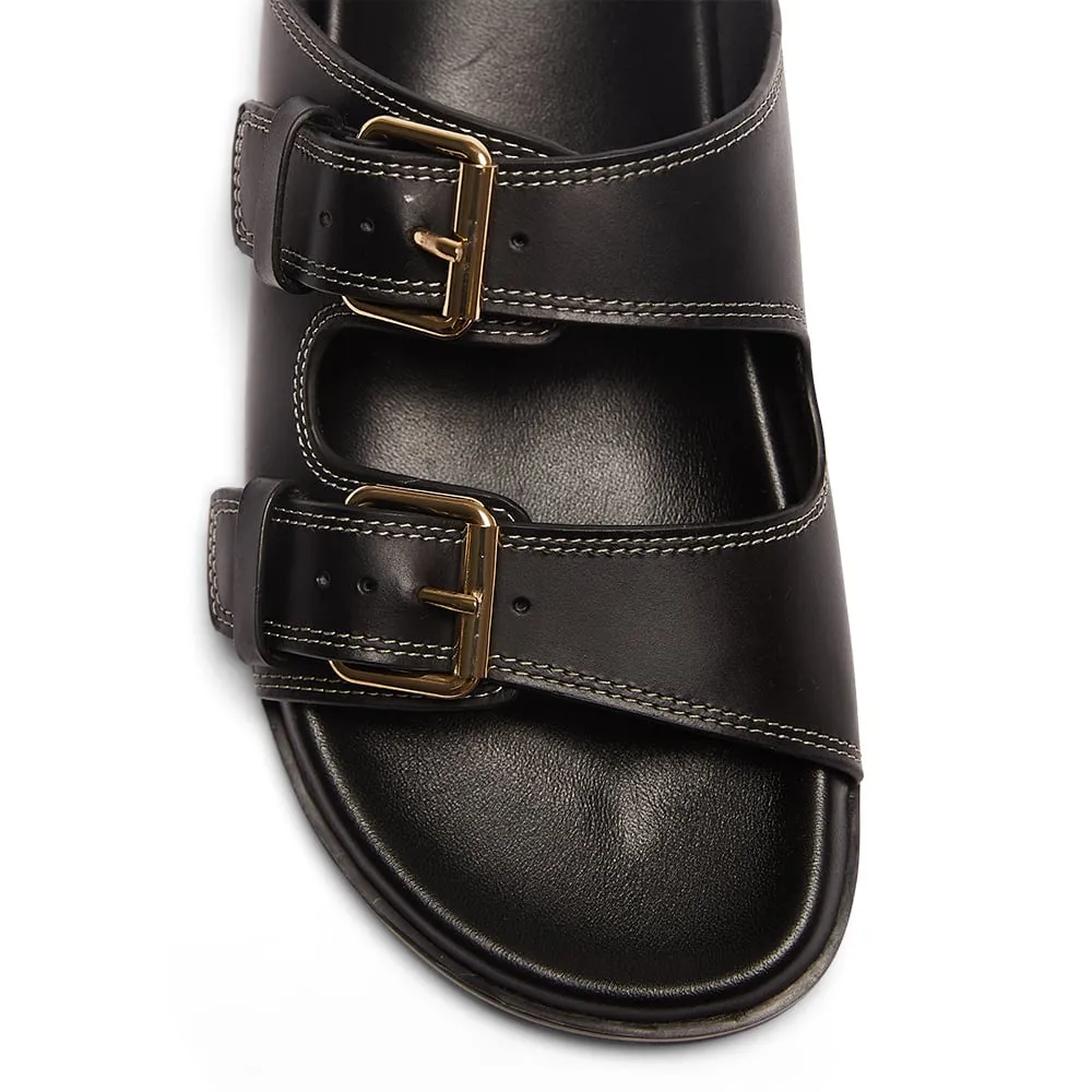 Rascal Slide in Black Leather