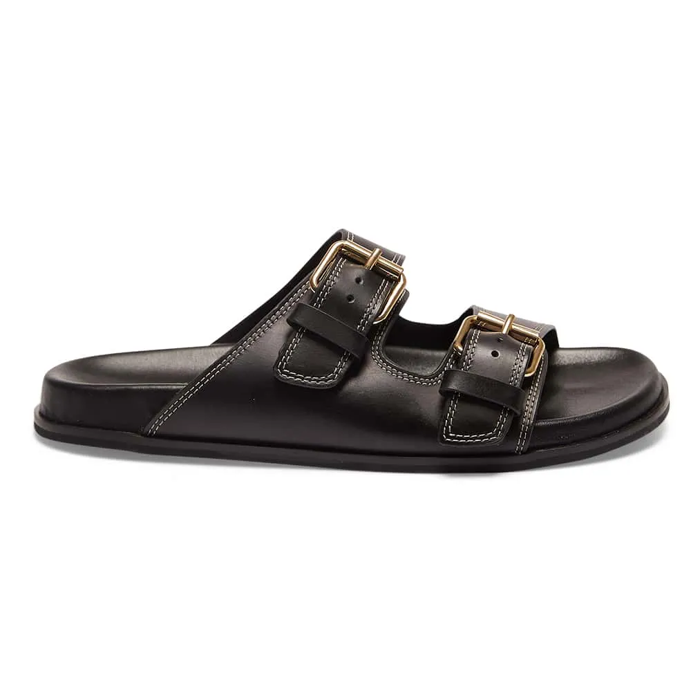 Rascal Slide in Black Leather