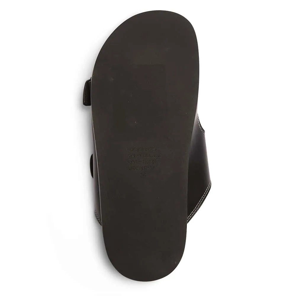 Rascal Slide in Black Leather