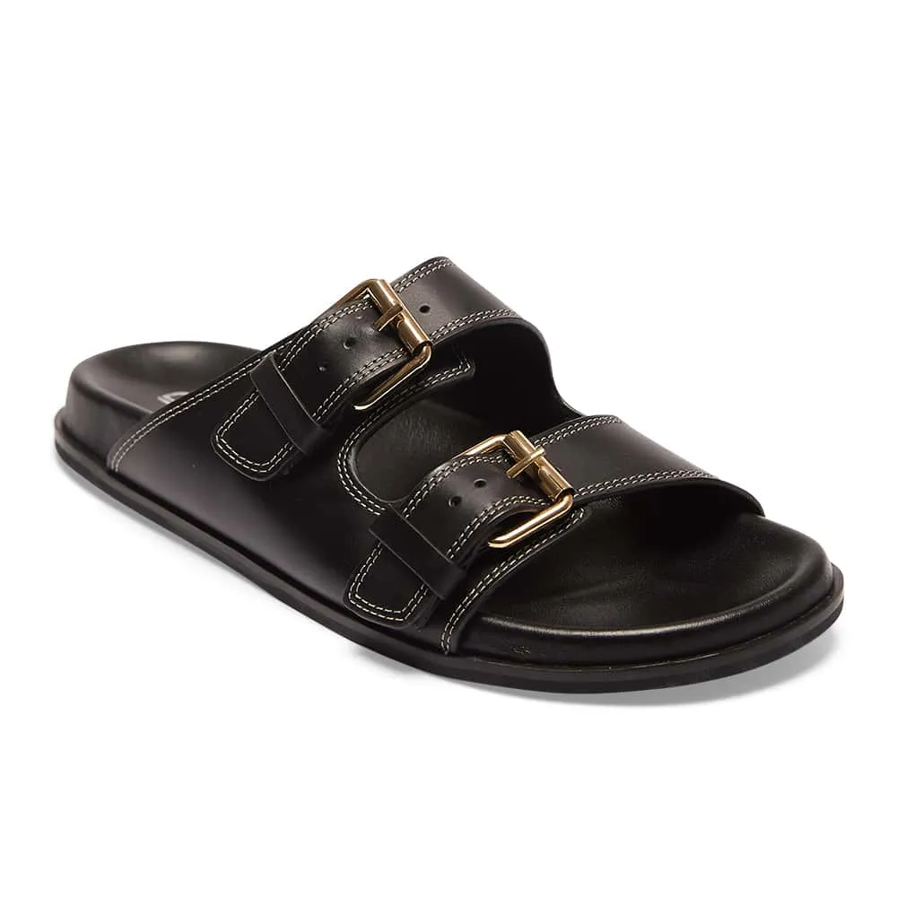 Rascal Slide in Black Leather