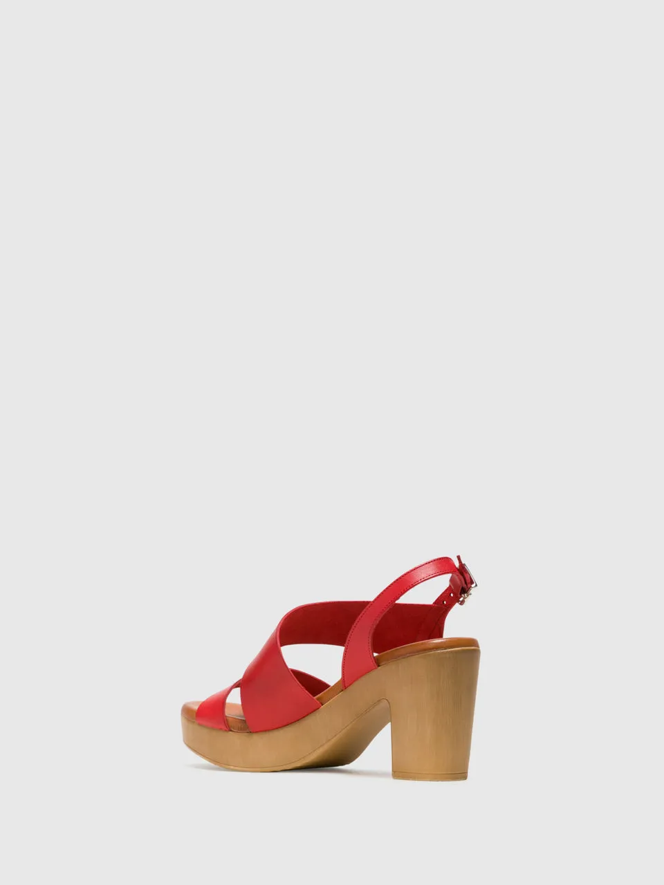 Red Buckle Sandals