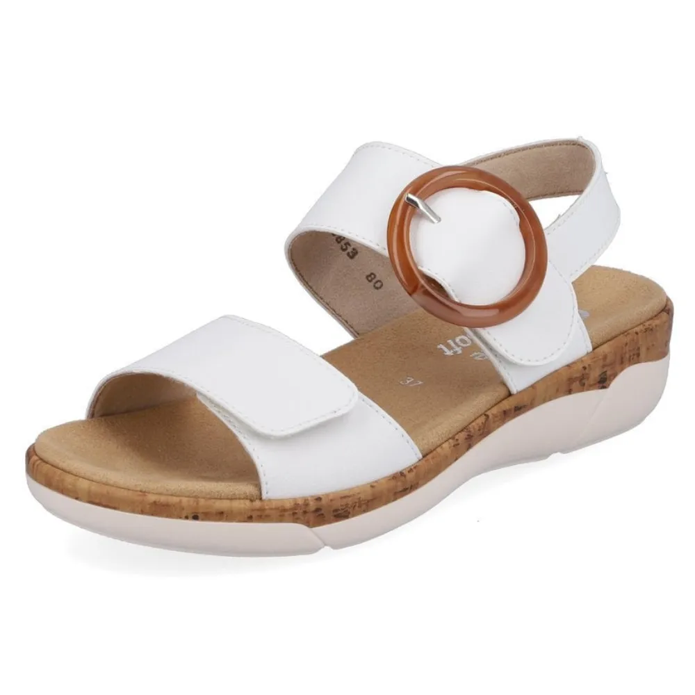 Remonte Jocelyn 53 White Leather Sandal (Women's)