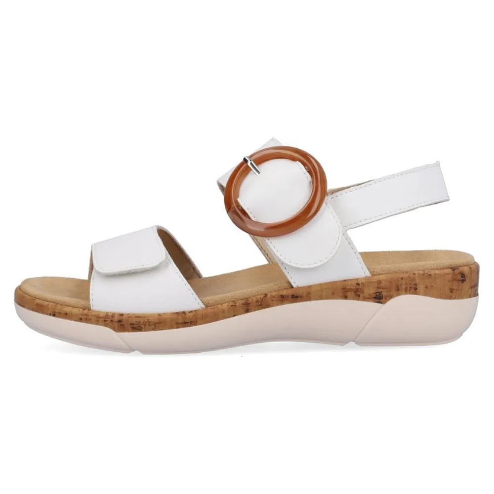 Remonte Jocelyn 53 White Leather Sandal (Women's)