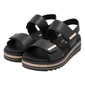 Remonte Jocelyn 59 Black Leather Sandal (Women's)