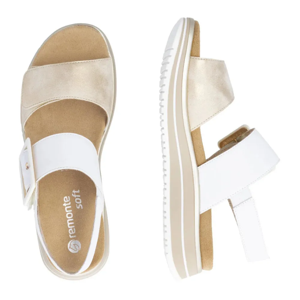 Remonte Jocelyn D1J53 White Leather Sandal (Women's)