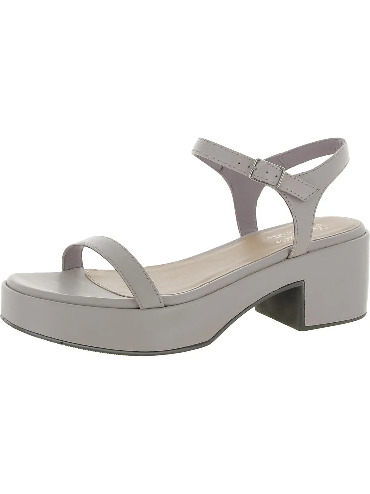 Rest Assured Womens Leather Ankle Strap Flatform Sandals