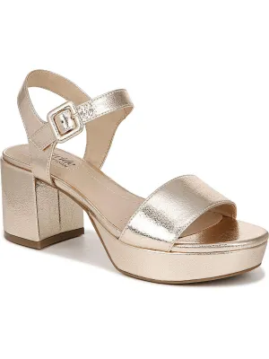 RHYTHMN Womens Metallic Ankle strap Block Heel
