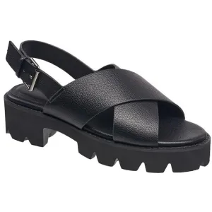Rowan Womens Slingback Buckle Wedge Sandals