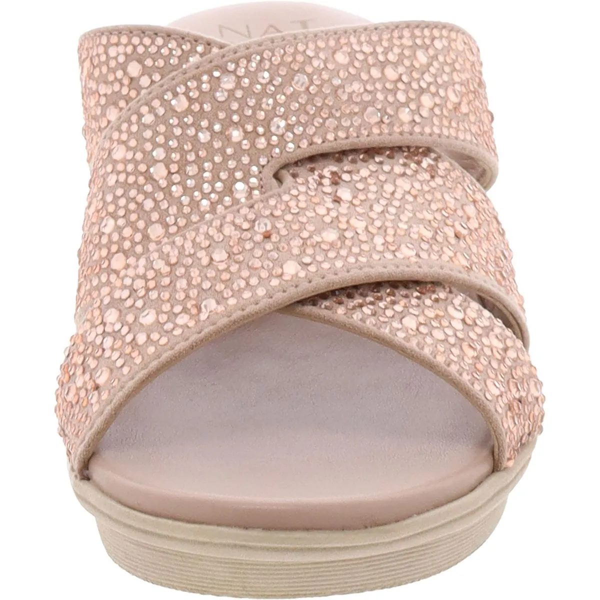 Rowena 2 Womens Criss-Cross Manmade Slide Sandals