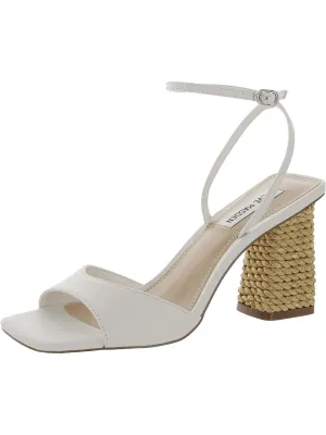 Rozlyn Womens Leather Ankle Strap Slingback Sandals