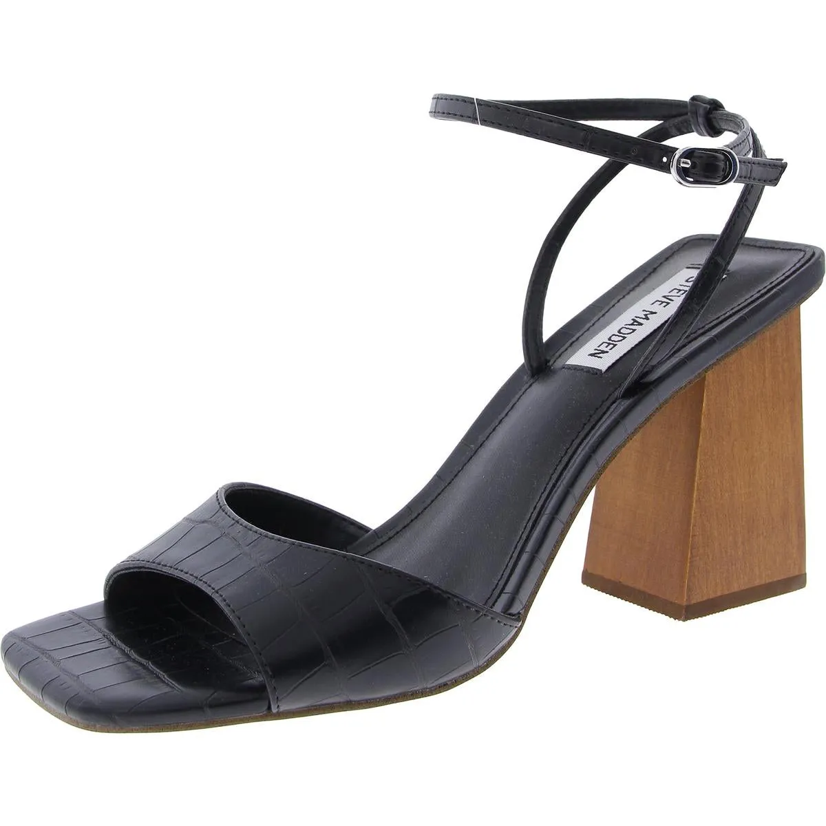 Rozlyn Womens Leather Ankle Strap Slingback Sandals