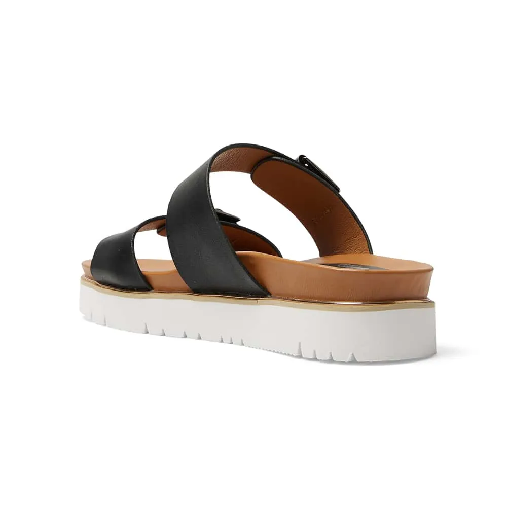 Saigon Slide in Black Smooth