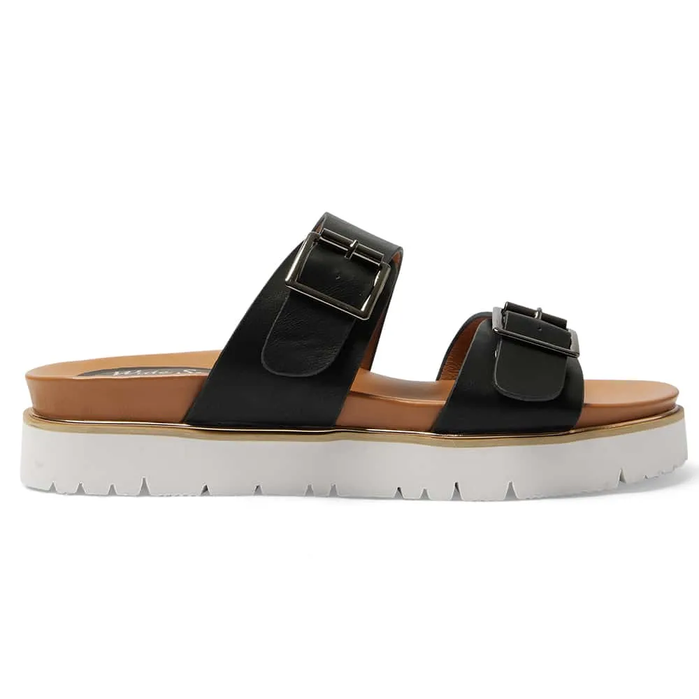Saigon Slide in Black Smooth