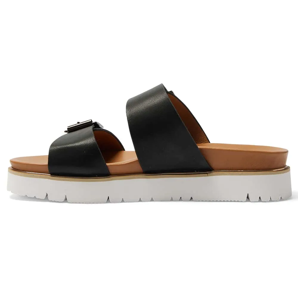 Saigon Slide in Black Smooth