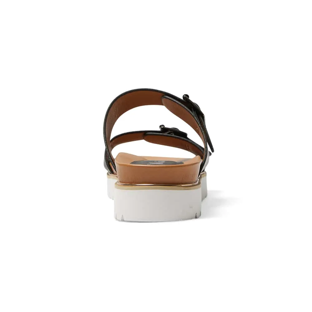 Saigon Slide in Black Smooth