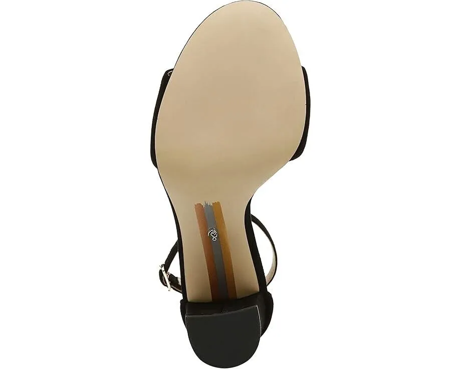 Sam Edelman Robyn Sandals Women's 10 Black Suede Ankle Strap Block Heel KHD287