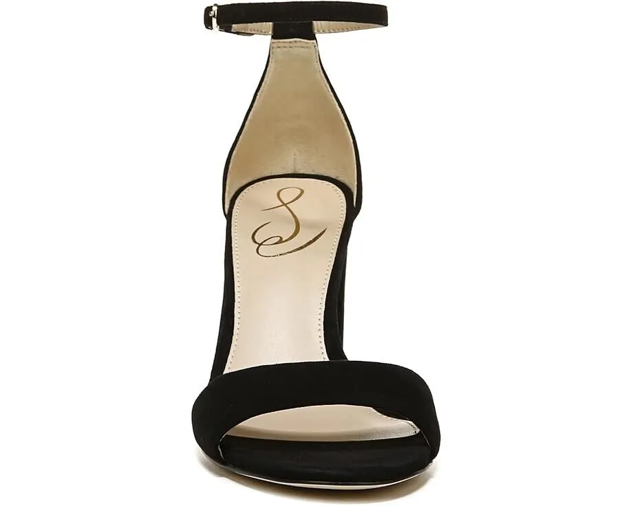 Sam Edelman Robyn Sandals Women's 10 Black Suede Ankle Strap Block Heel KHD287
