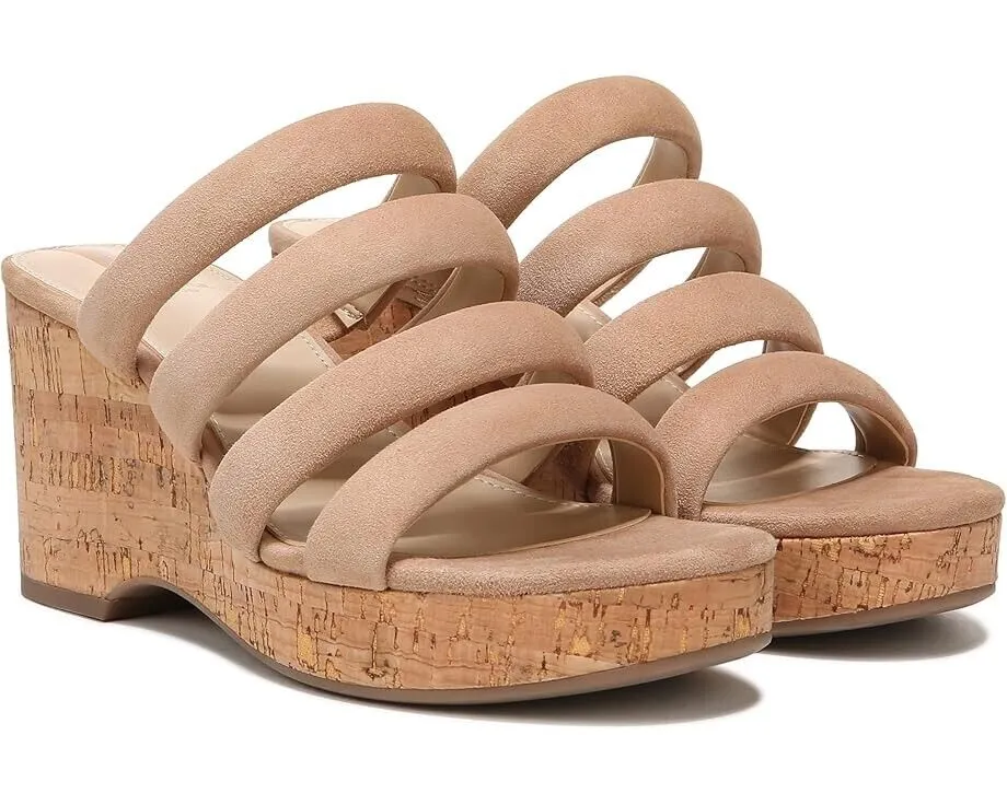 Sam Edelman Yuki I5517L2200 Sandals Womens US 9 Caramel Cutout Wedge Heel KHD311