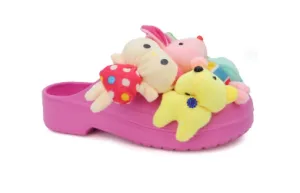 SAMANTHA - FUCHSIA STUFFED ANIMAL SANDALS