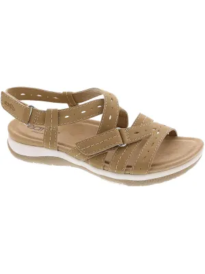 Samsin Womens Faux Leather Slingback Sandals