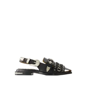 Sandals - Leather - Black