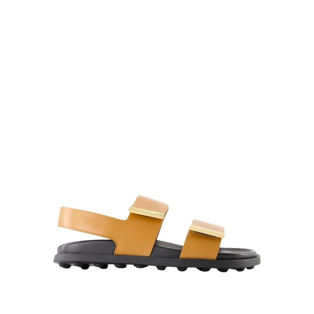 Sandals - Leather - Brown