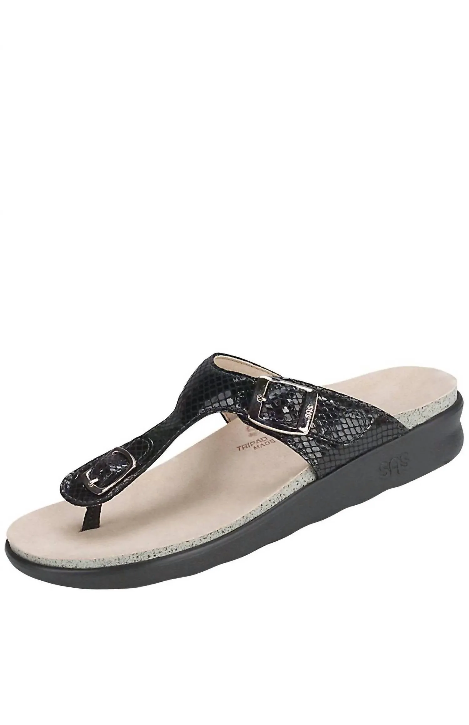 Sanibel Sandal - Medium In Black Snake
