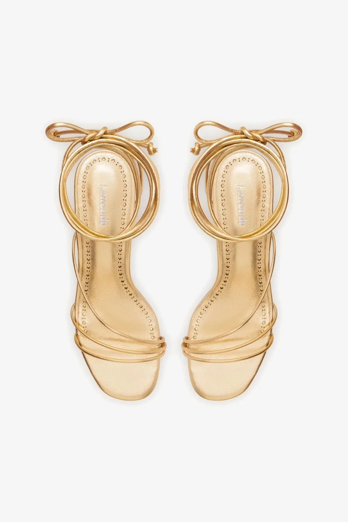 Sara Sandal In Gold Metallic Leather