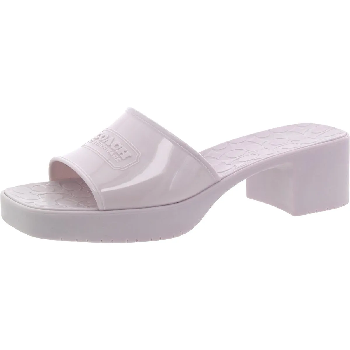 Scarlett Rubber Womens Open Toe Slip On Heels