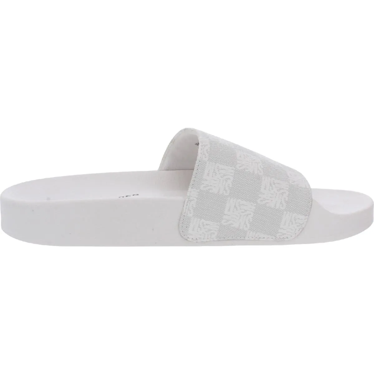 Sealed Womens Faux Leather Slip On Pool Slides