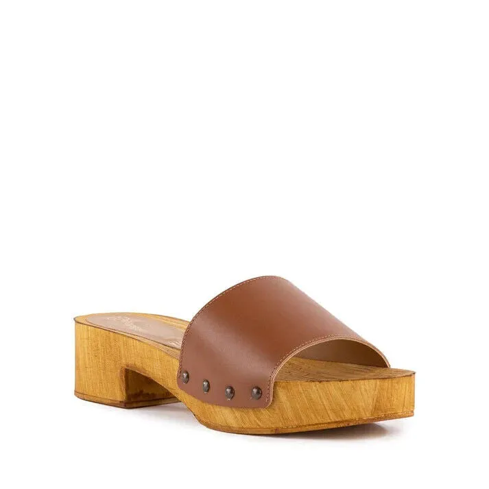 Seychelles Marine Layer Slide Womens Size 6 Cognac Leather Slip On Sandal KHD816