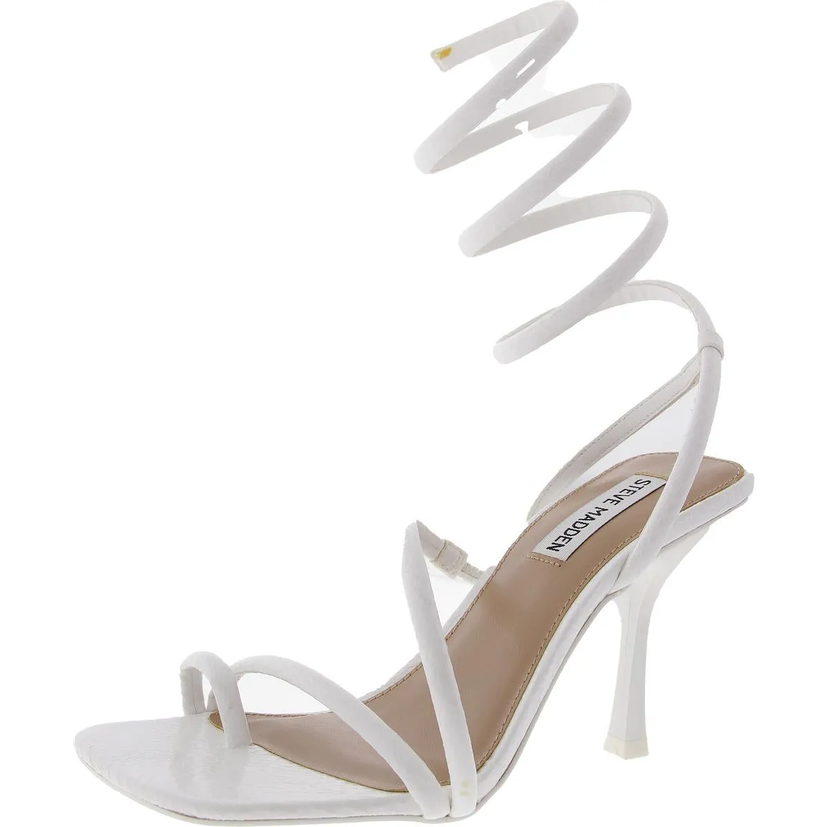 Shantelle Womens Toe Loop Faux Leather Heels