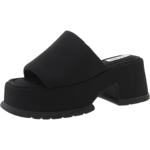 Shelly Womens Padded Insole Knit Platform Sandals