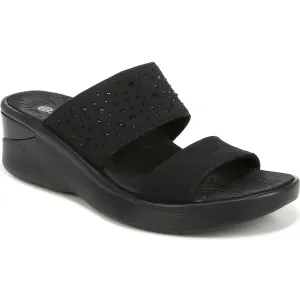 SIENNA Womens Rhinestone Man Made Wedge Sandals