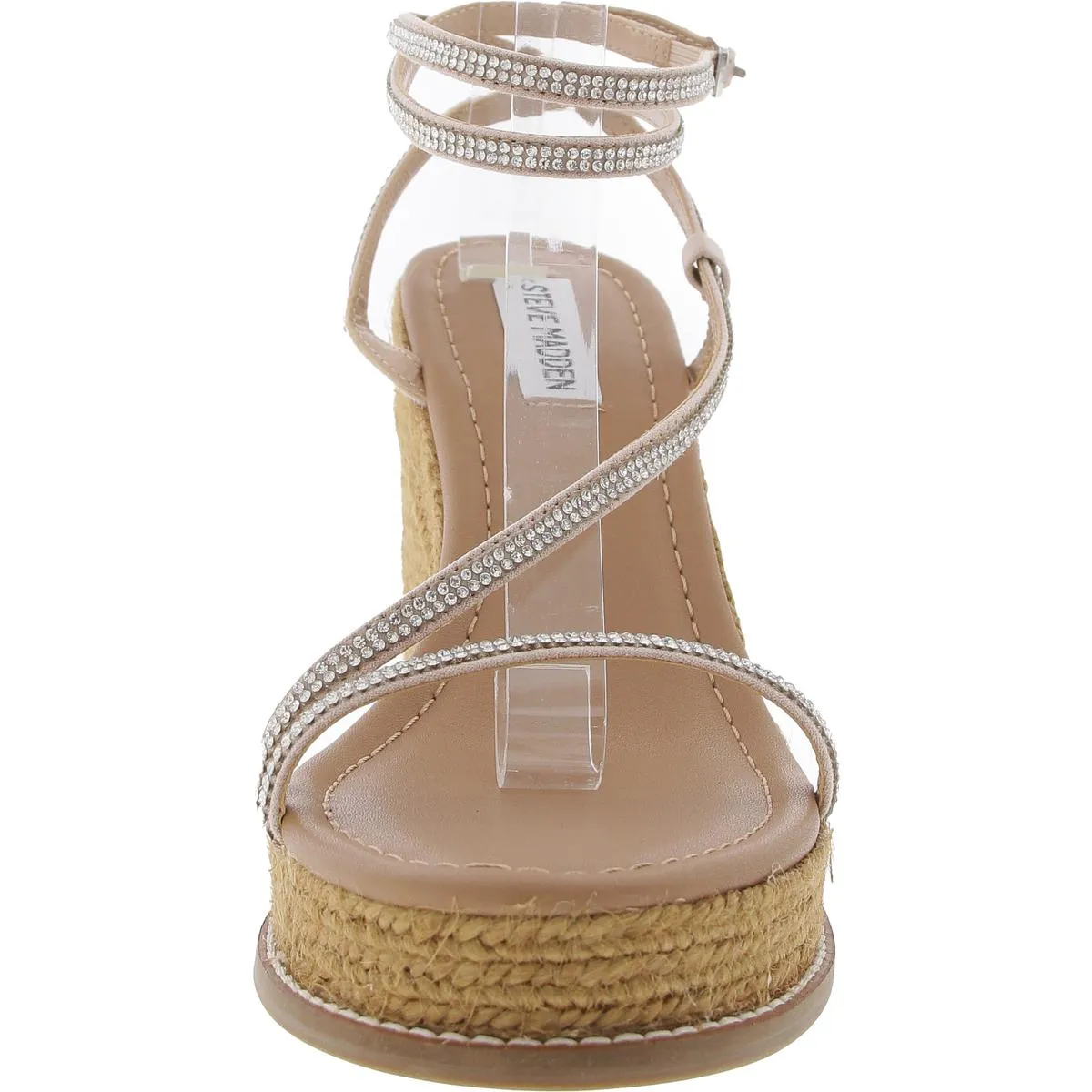 Sommer R Womens Rhinestone Faux Leather Espadrilles