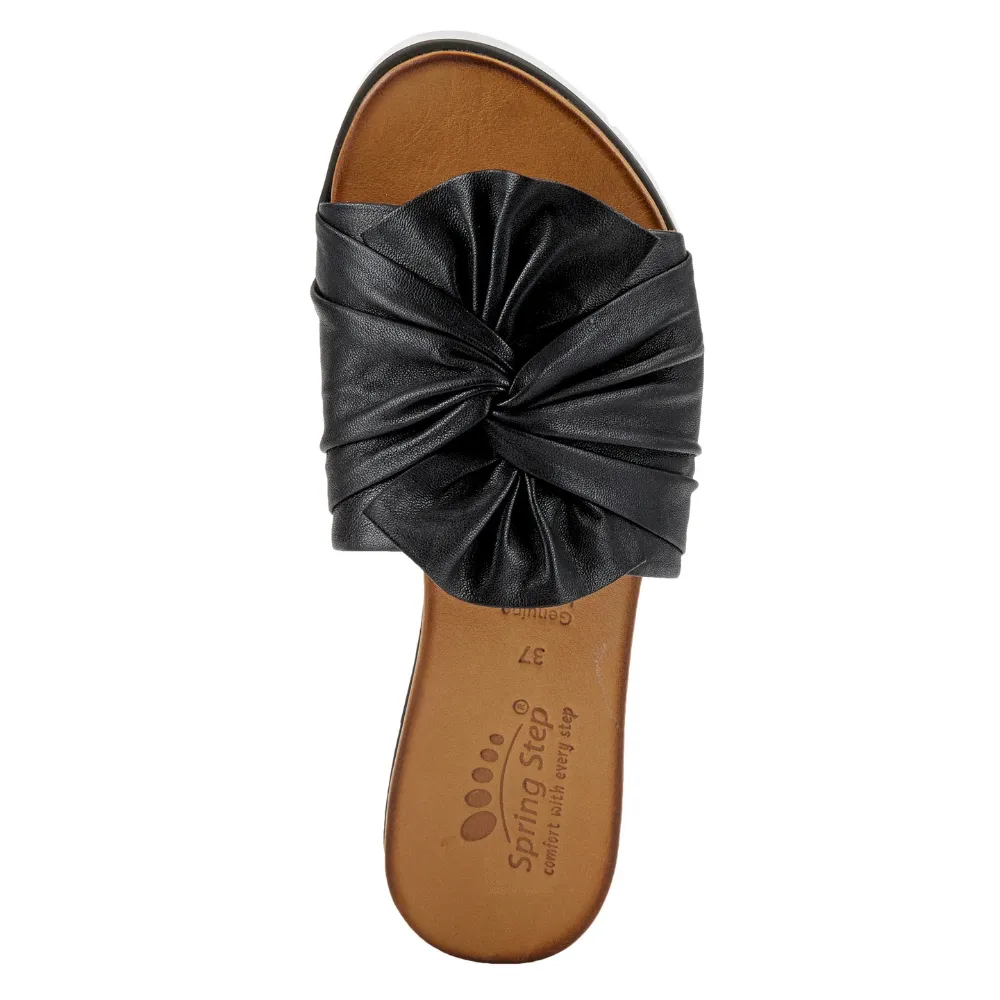 Spring Step Lavona Black Slide Sandal (Women's)