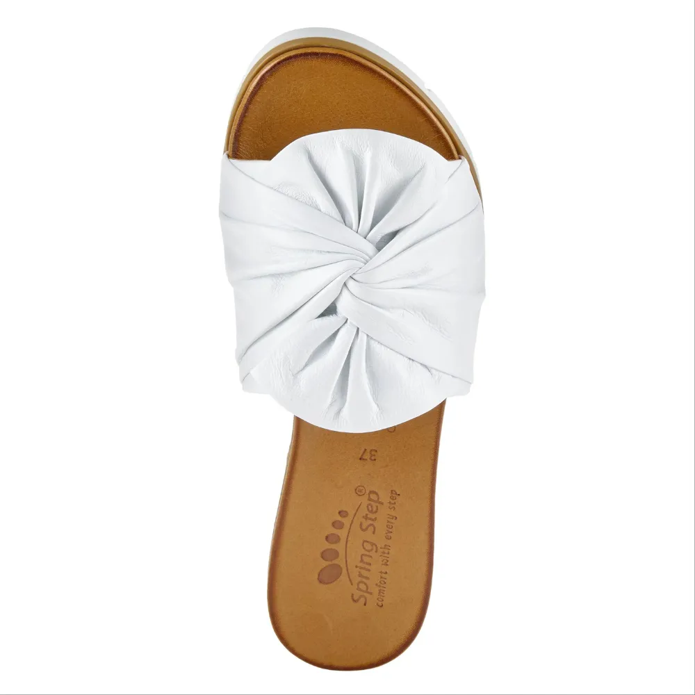 Spring Step Lavona White Slide Sandal (Women's)