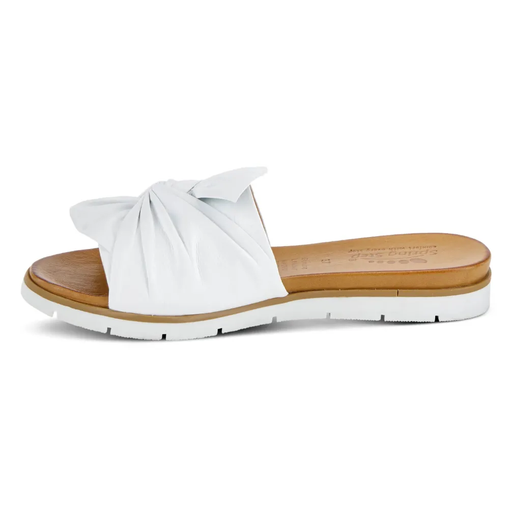 Spring Step Lavona White Slide Sandal (Women's)