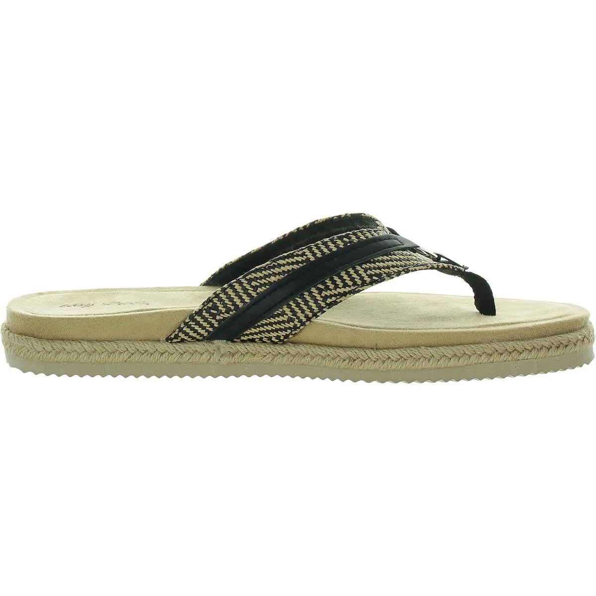Starling Womens Woven Faux Leather Slide Sandals