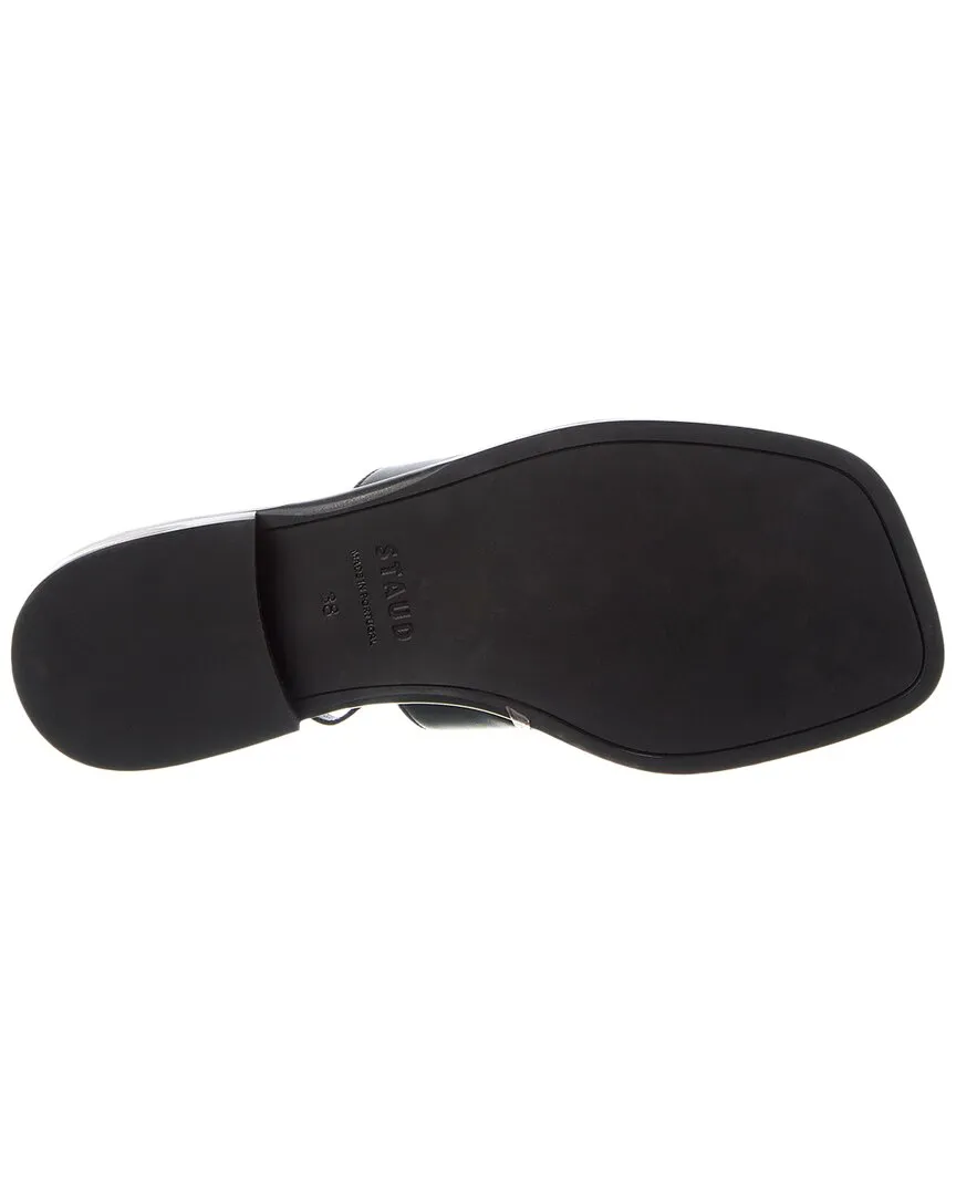 STAUD Alexandre Lace-Up Leather Sandal