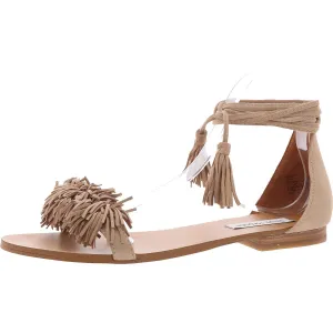 Sweetyy Womens Open Toe Fringe Flat Sandals
